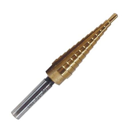 A E S Industries TITANIUM COATED STEP DRILL 1/8"-1/2" HSS AD96012